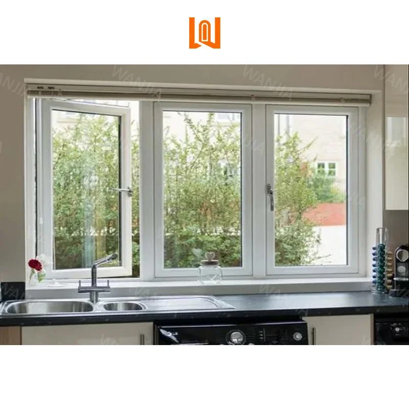 Thermal Break French Design Casement Windows Plastic Upvc Windows Customized Wholesale PVC Windows