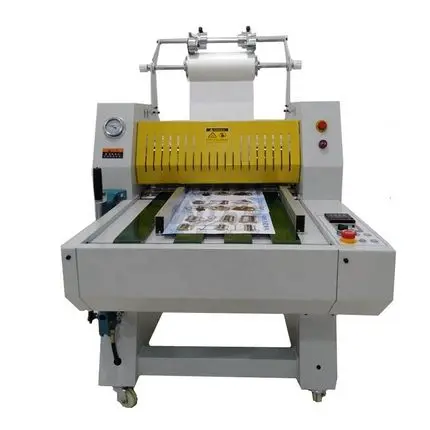 FM-520  hydraulic roll laminator Semi-automatic hot roll  with belt feeding automatic separating