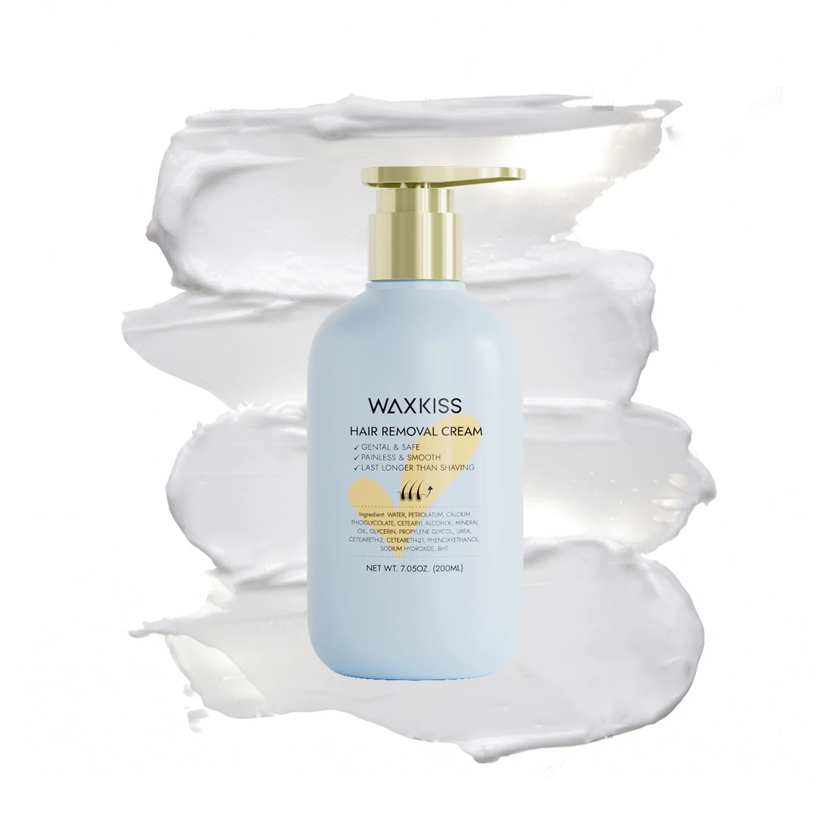 OEM ODM Service Waxkiss 200g 100g Safe Ingredients Smooth Irritation-free Comprehensive Hair Removal Cream for Intimate Regions