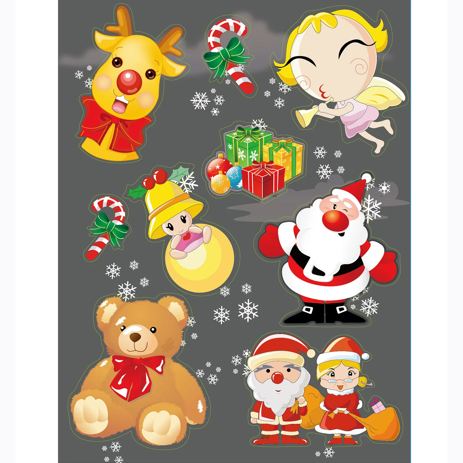 2023 2024 new decorative deer christmas window stickers for window sticker decor