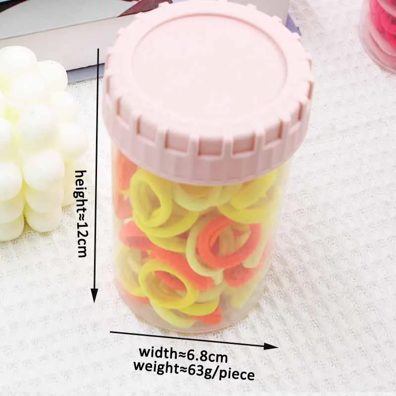 multi color mini elastic hair bands for kids pack in box cute girls hair band 100pcs per box