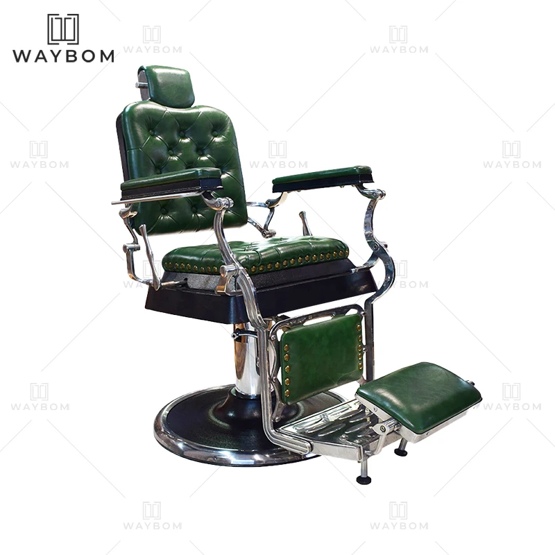 Antique green barbe stool chair with wheels beauty salon STYLE CHAIR Paddie Salon Chair for Hair Stylist