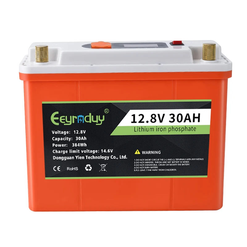 Factory price rechargeable 12.8v 30ah built-in BMS digital audio lithium ion battery lifepo4 battery pack