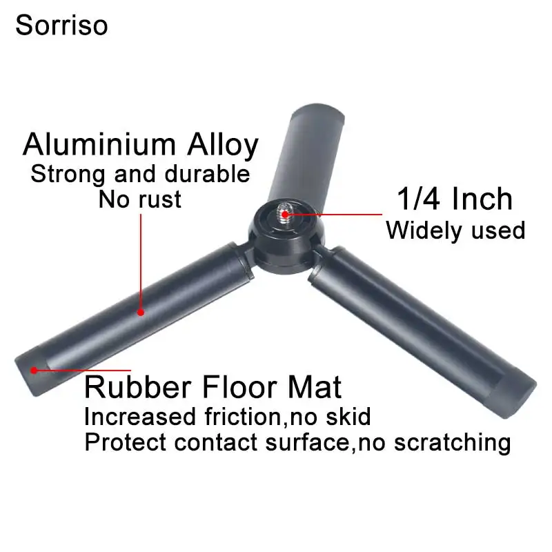 Sorriso Factory Price Mini Desktop Tripod For Phone Stand Camera Selfie Rod Camera Adapter Tripod Mount Hand Grip Extension