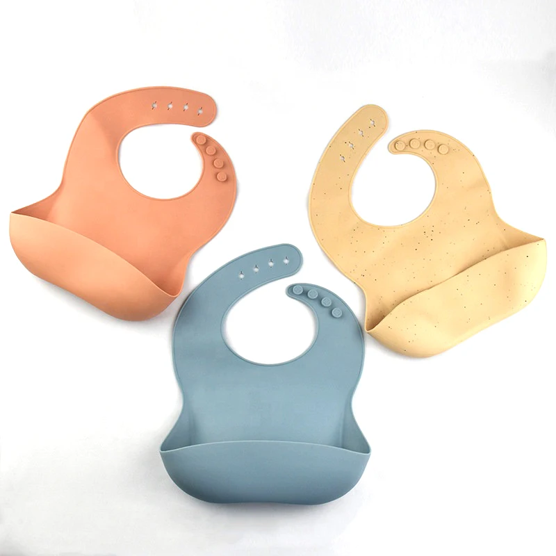 Baby Bib Girl Custom Printing 100% Organic Cotton Plain Color Baby Bandana Drool Teething Bibs Factory For Girls And Boys