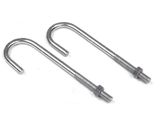 Chinese manufacture Good Quality galvanized carbon steel j type hook anchor bolt with nut and washer
