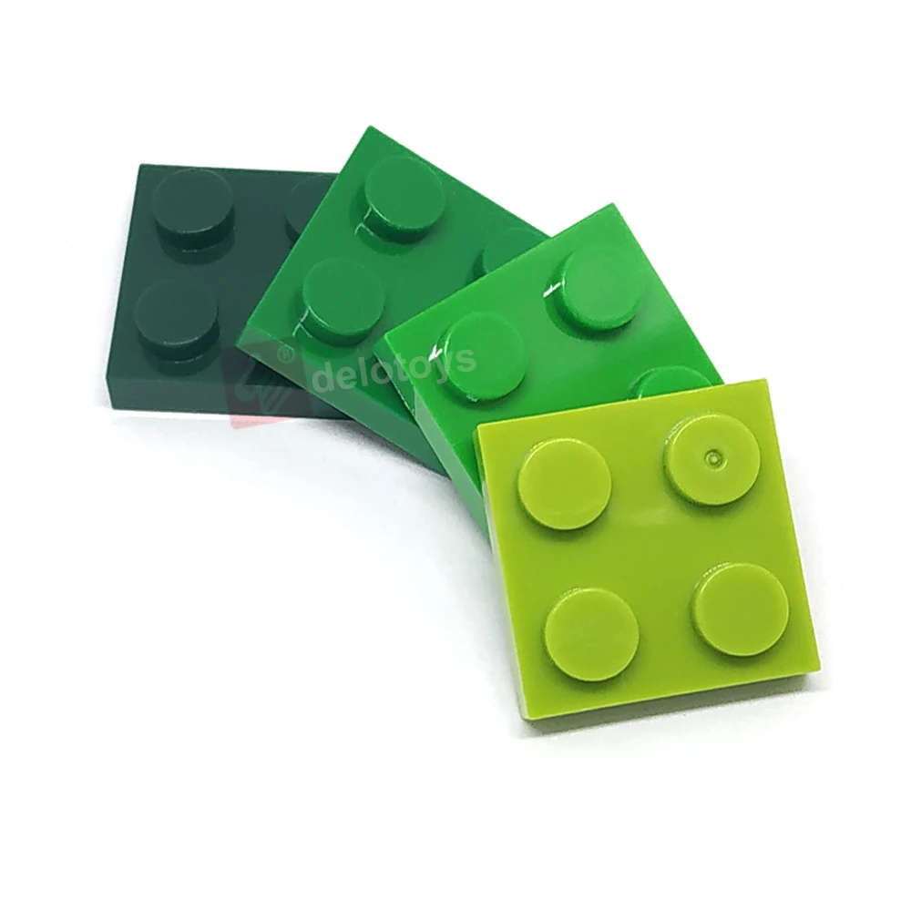 DELO TOYS  ( 22 colors )  Plastic building blocks bricks 2*2 Plate 2 x 2  (NO.3022)