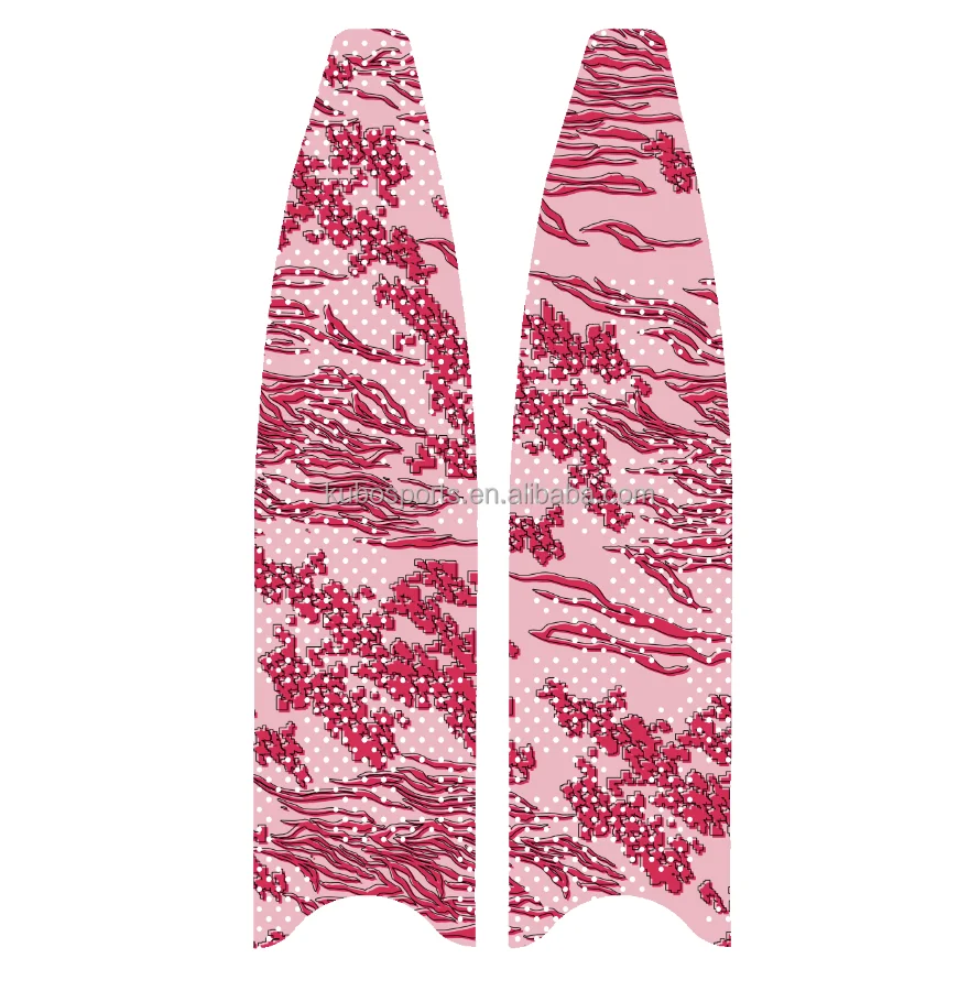 KUBO factory long transparency glass fiber Blade freediving fiberglass swimming equipment accessary scuba diving fins