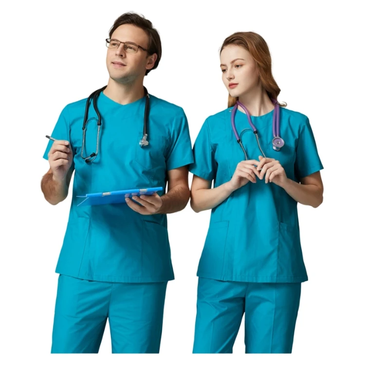 healthcare anti wrinkle long sleeve graphite medical plus size stainless zipper jacket aesthetic nursing scrubs uniforms sets