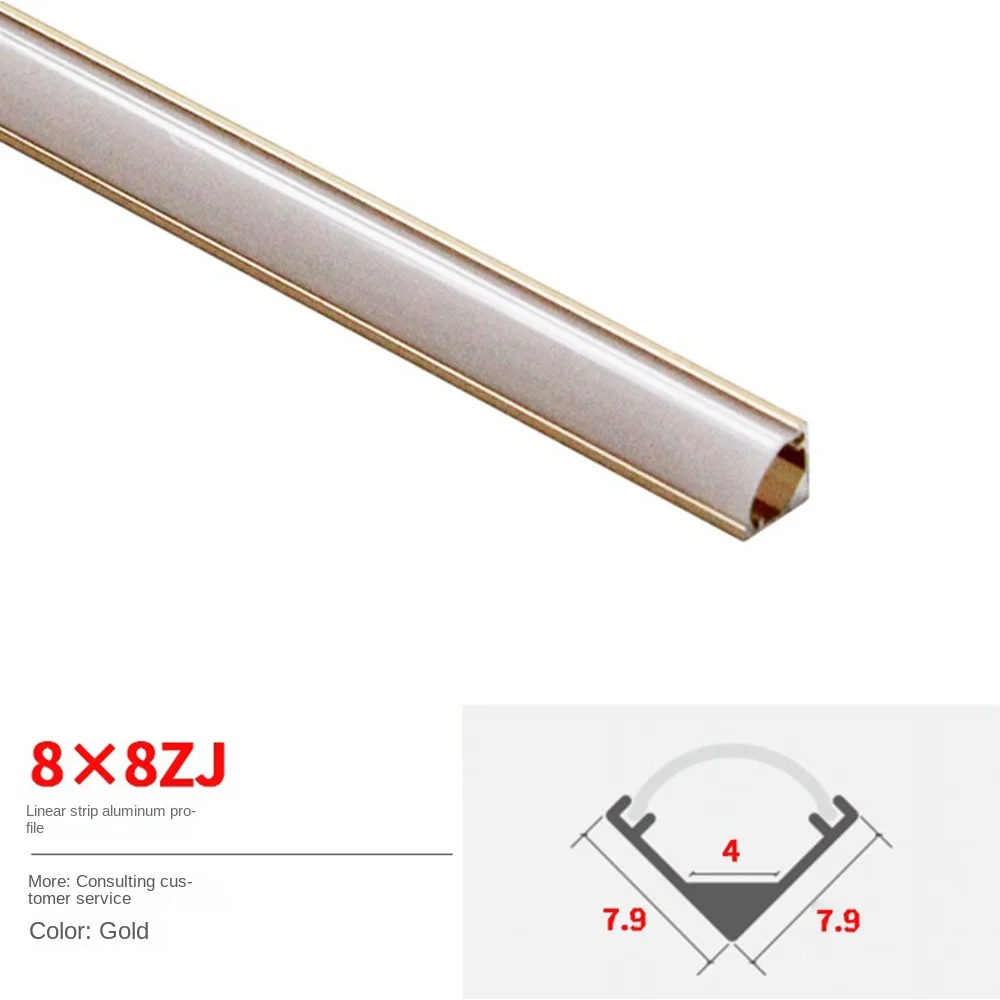 Color Cabinet Wardrobe LED Light Strip Channel 1m 2m 3m Recessed drywall Plaster wall LED Aluminum profile