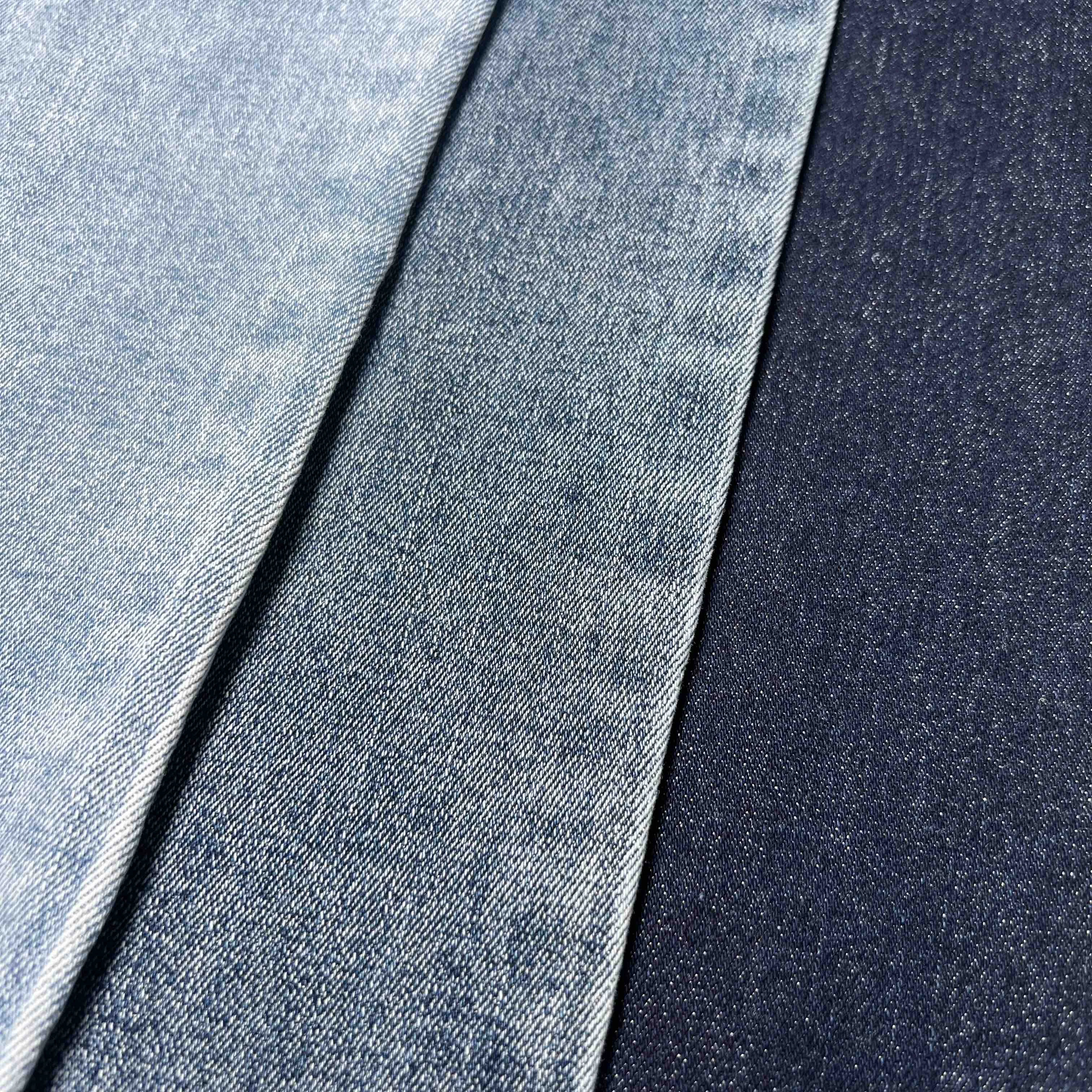 Dark Blue Lightweight Spandex Yarn Dyed Rolls of Denim Fabric