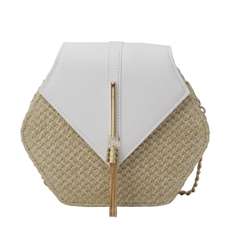 Ready to Ship Vine Woven Chain Messenger Bags For Women Tassel Cheap Women Bags Vacation Beach Birthday Gift Crossbody Bag