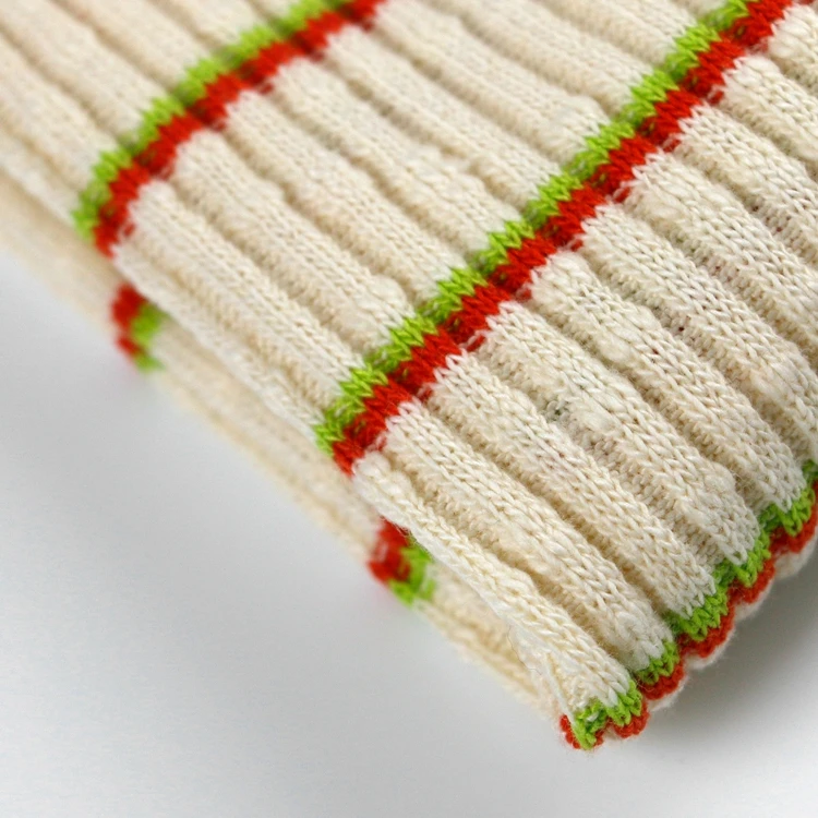 
yarn Dyed TC polyester 65% cotton 35% Melange Hacci Knitting fabric for ladies fashion cloth 