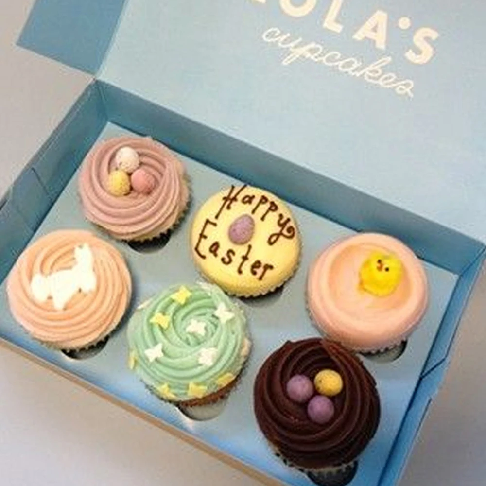 Dessert Boxes Recyclable Foldable Creative Empty Fancy Custom Tiramisu Biscuit Moon Cupcake Boxes