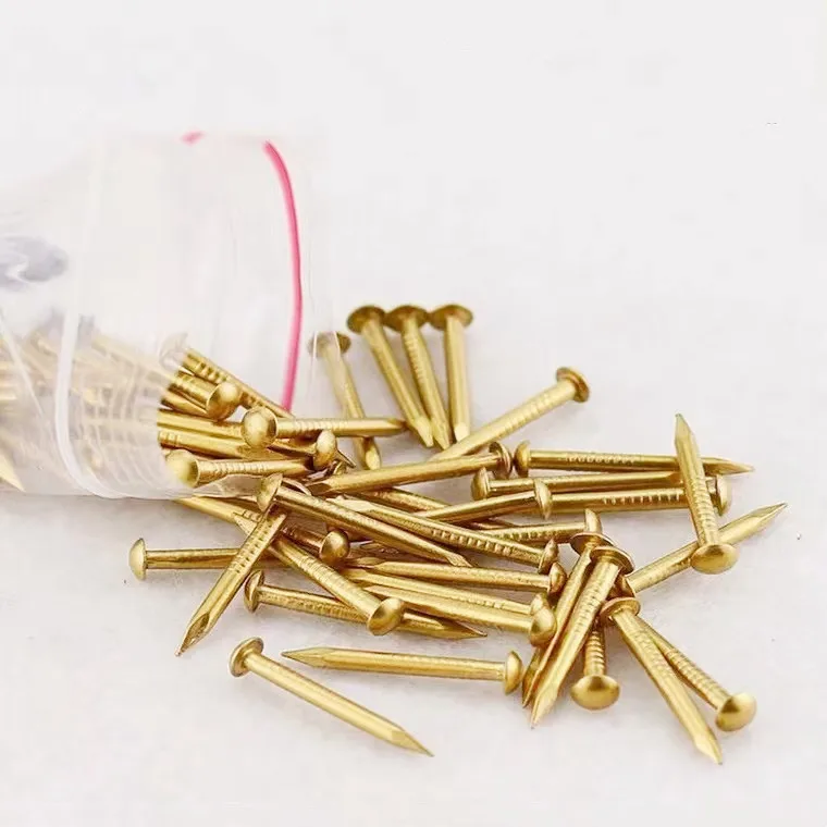 1.2mm 1.5mm 2.0mm 2.8mm Pure Copper Nail Round Head Brass Nails
