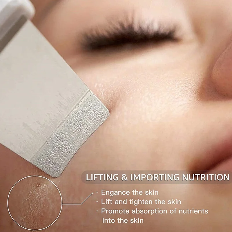 Pore Cleansing Peeling Portable Skin Spatula Facial Scrubber Silicone Facial Scrubber Ultra Sonic Skin Scrubber