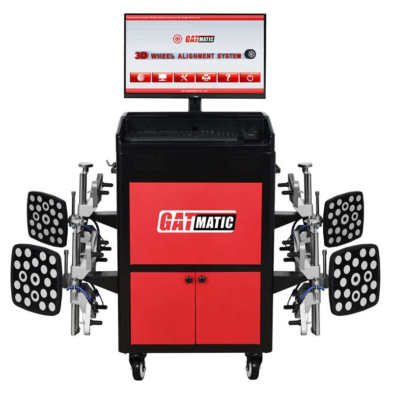 GATmatic Portable Four-Post Car Lift and 3D Wheel Alignment Machine Equipment Full Set