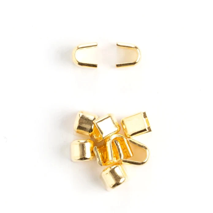 #3 #5 Brass zinc alloy European U H Shape Style Zipper ZIP pin and box Top down Stop Stopper for Garment