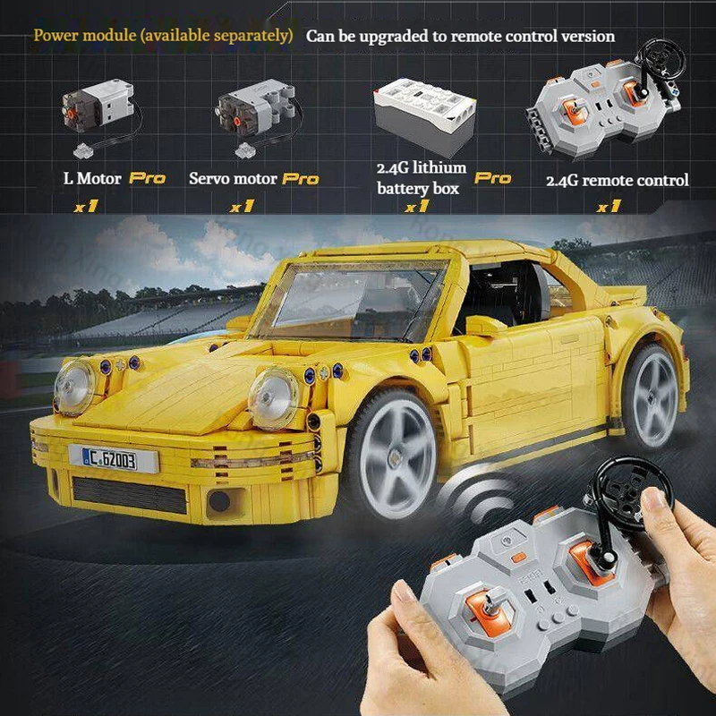 CaDa C62003 1:12 желтые 2 4 ГГц RC Modle MOC кубики игрушки подарок для детей 1515 шт. наборы строительных блоков