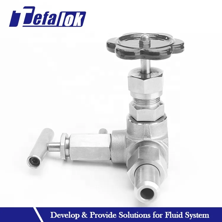 Stainless Steel Oxygen Sampling Needle Valves Metal Tube Hydraulic Instrument Sample Needle Valve