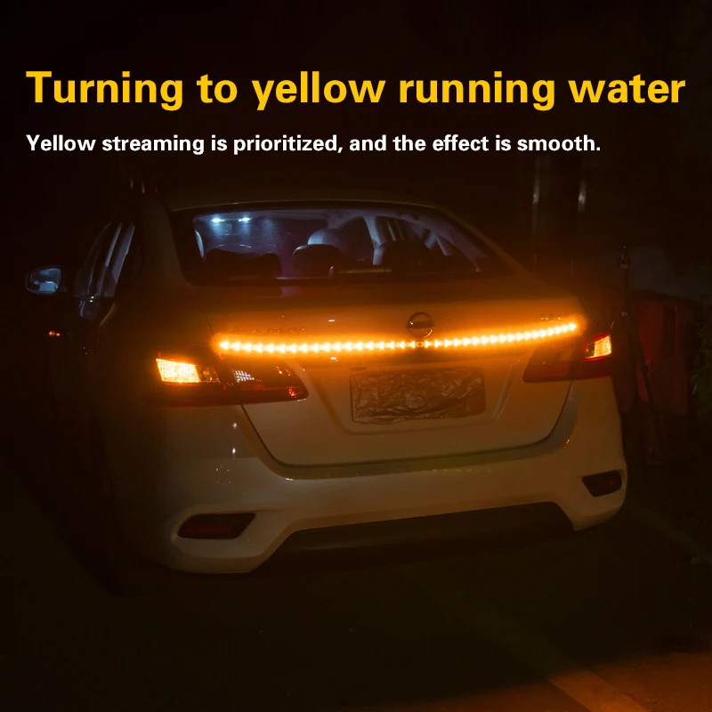 Fishbone Pickup Truck Taillights Bar Solid Red/yellow Turn Signal Tail Light Bar LED Truck Tailgate Light