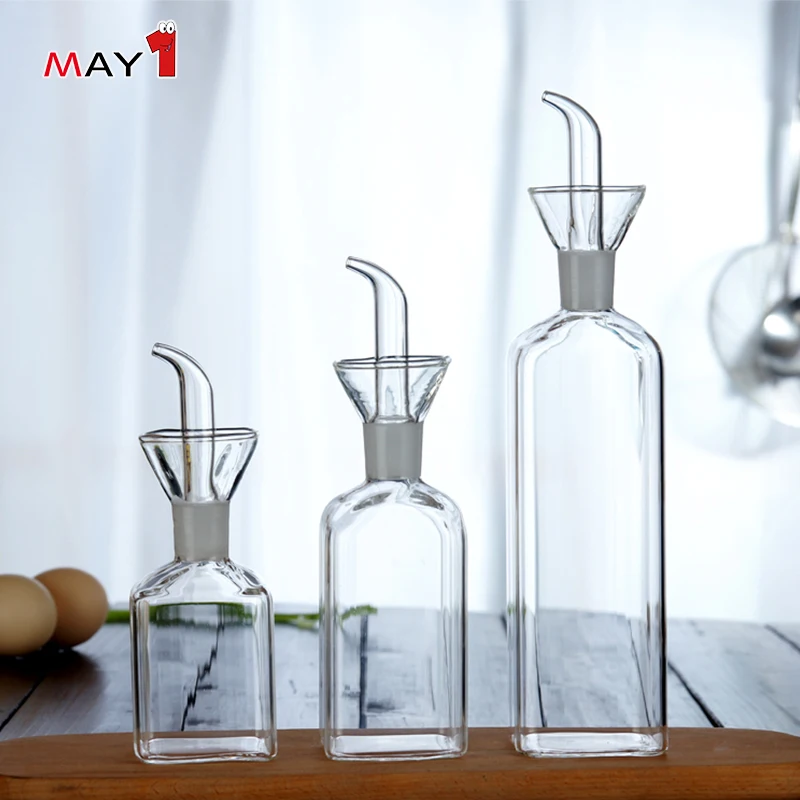 
Heat Resistant Borosilicate Olive Oil And Vinegar Sauce Dispenser 