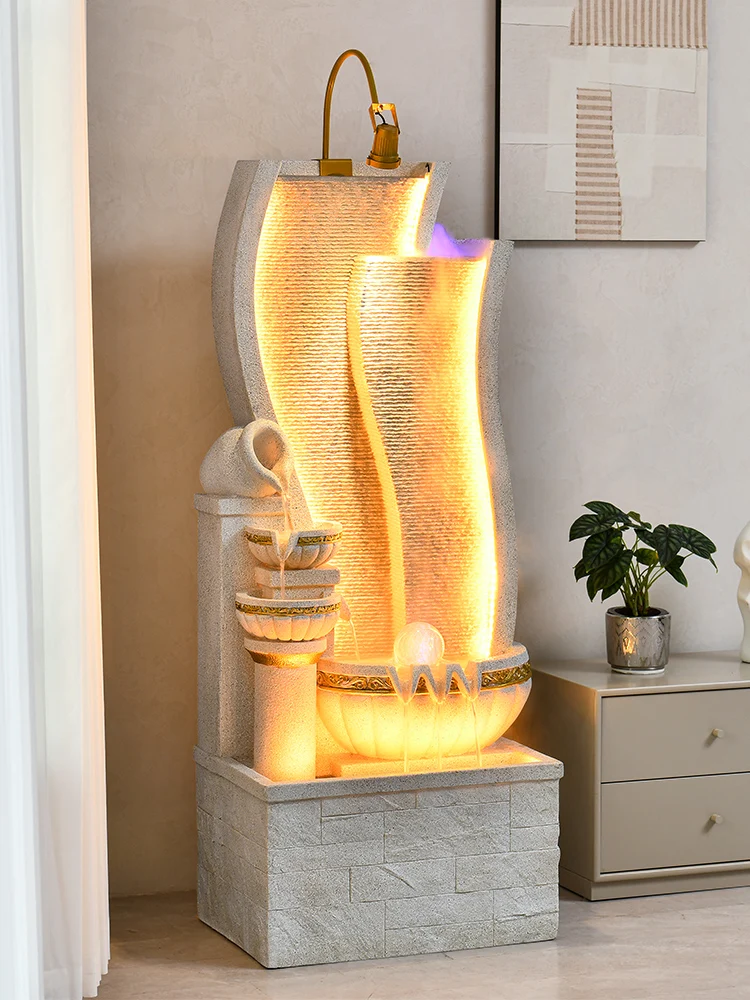 Europe Style Water Fountain Home Decoration Living Room Landscaping Porch Humidifier Zen Feng Shui Indoor Water Fountain