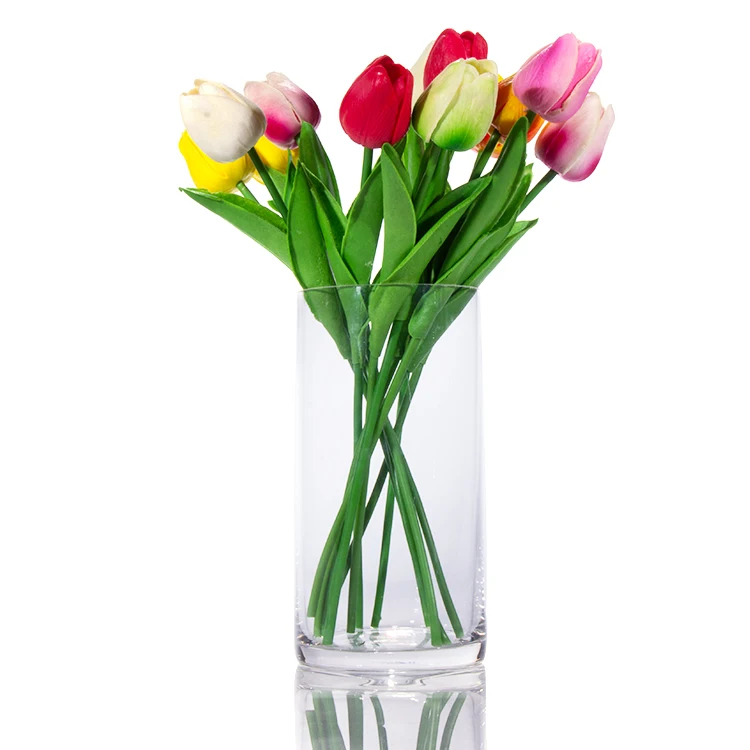 Wholesale Customized Cheap Round Clear Glass Bottle Plant Vase Flower Wall Vase Transparent 1000pcs Carton/pallet No Lids Free
