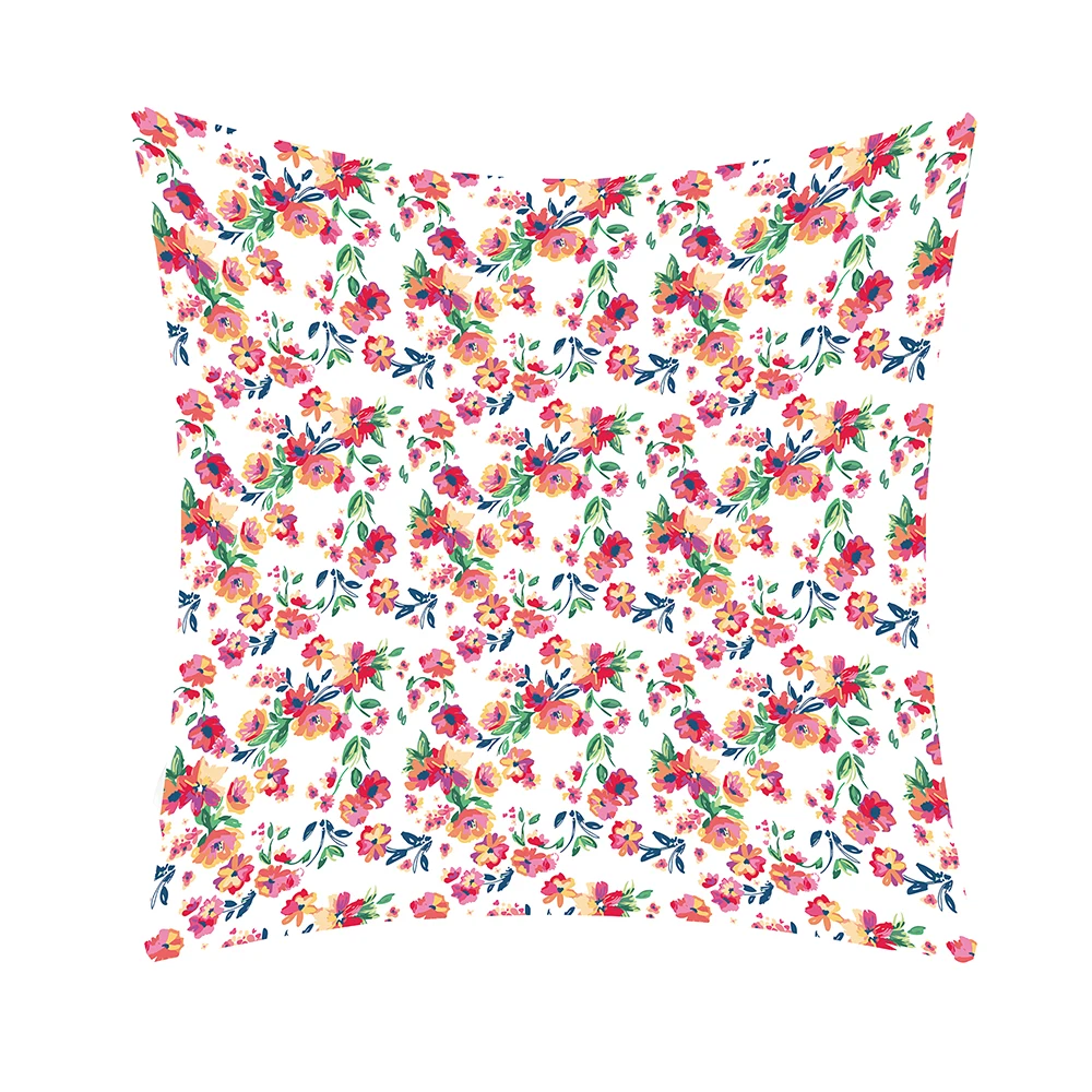 Красная декоративная подушка с цветочным рисунком для дивана стула сиденья защитой от ультрафиолета