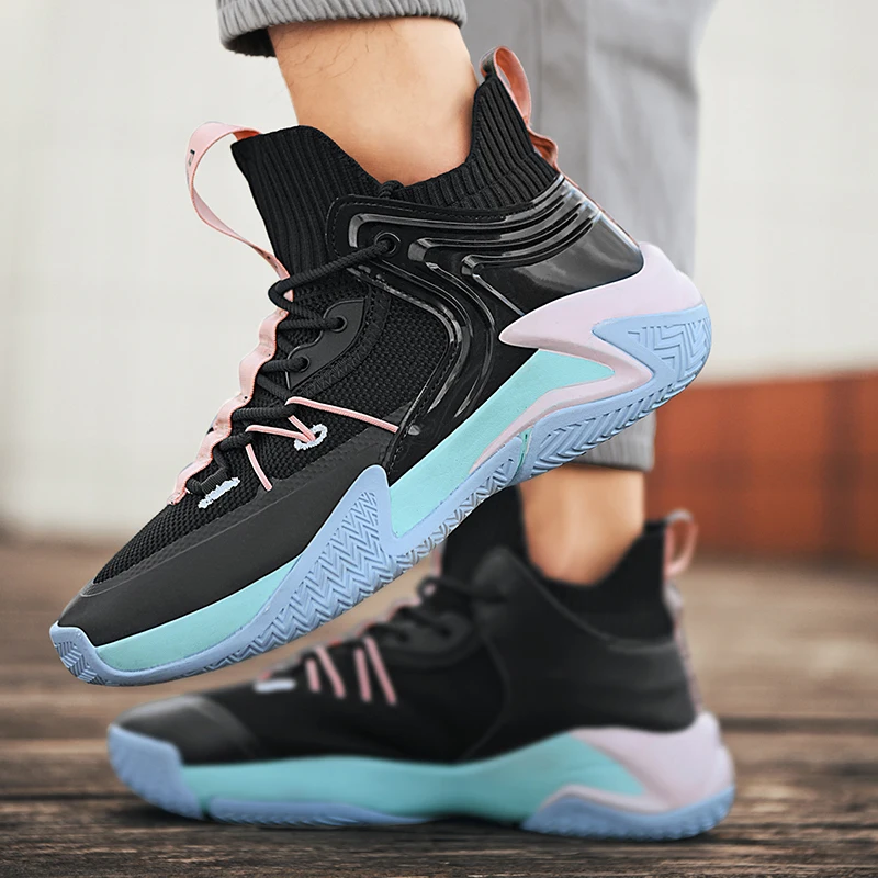 Cheap High Quality Outdoor Sport Comfortable Anti Slip Basketball Shoes For Men