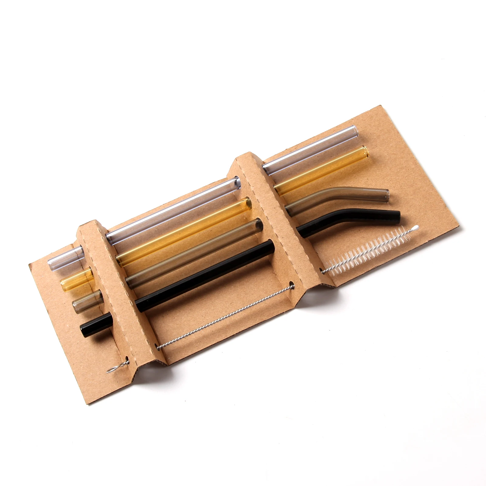 Заводская цена набор соломы из боросиликатного стекла многоразовый с индивидуальным логотипом для ресторанов и отелей