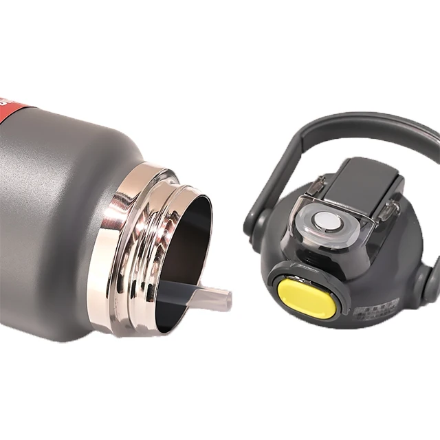 Motivational Fancy Adult Printable Sports Straw Vacuum Water Bottle with Lid