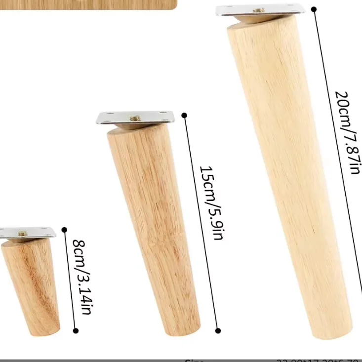 Table Legs 16 Inch Wood Furniture Legs for Coffee Table