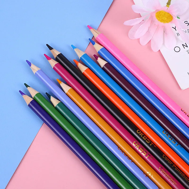Color Pencil set 12/18/24/36 Color Children students paint with oil-based markers