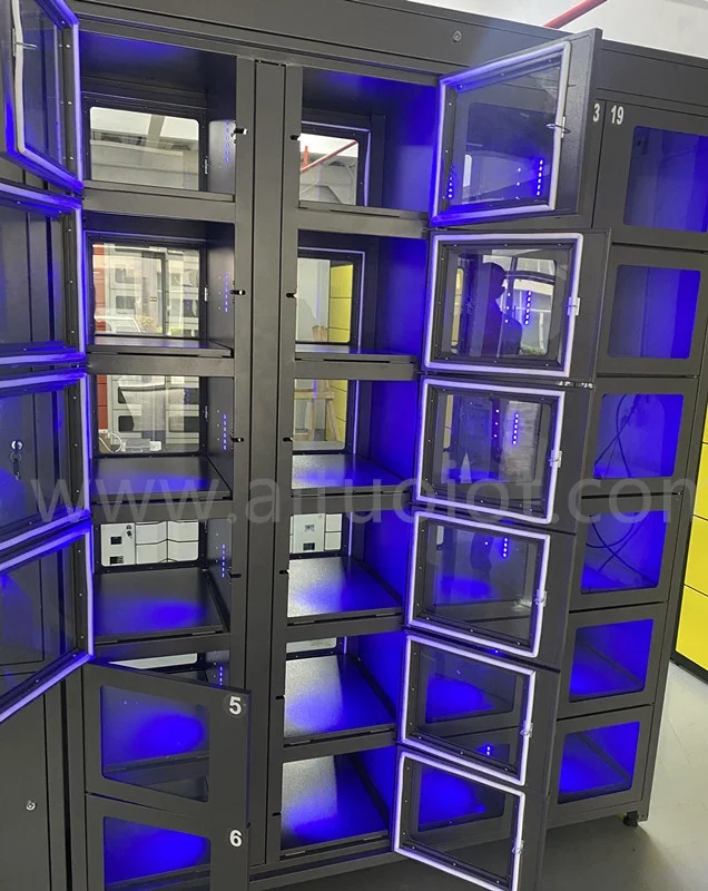 Smart  Hot Food Windows Cabinet Smart Food Locker  double side door For Fast Food Restaurant