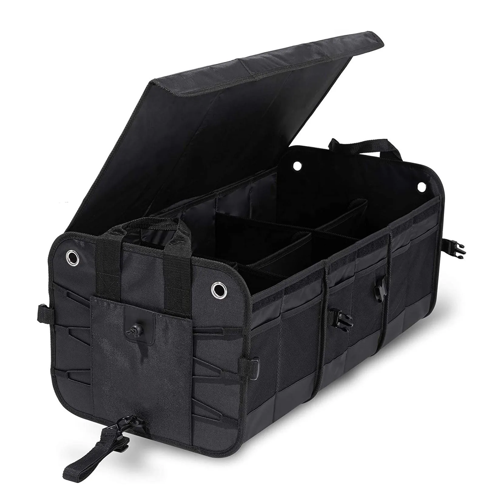 Customized Car Trunk Organizer Collapsible Cargo Trunk Storage Organizer with 6 Compartments