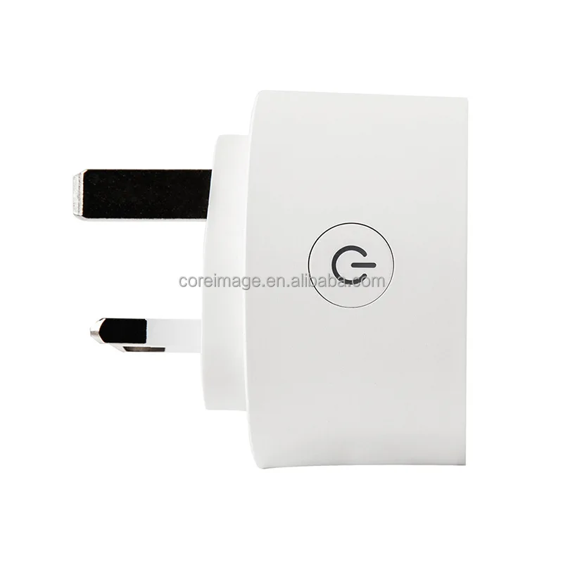 Hot selling tuya smartlife wifi UK 16A smart plug socket with energy monitor app remote and Alexa/google assistant voice control