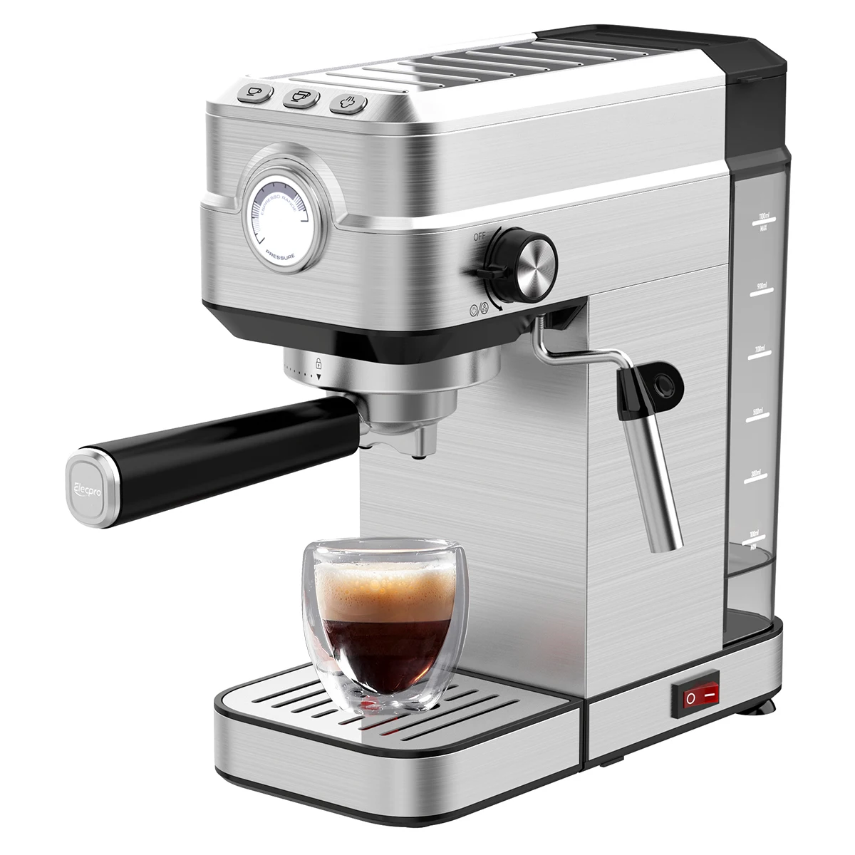 New Arrival Household Home Office 58mm 51mm aluminum funnel high pressure extraction Espresso Coffee Maker with SS Milk Frother