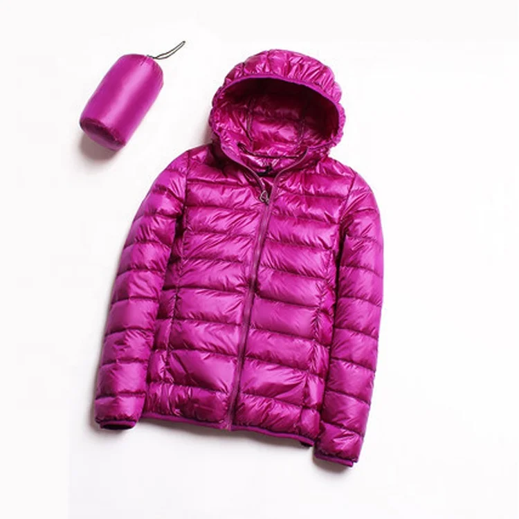 Portable Coat women winter down feather jacket women Light Jacket with hood down coat