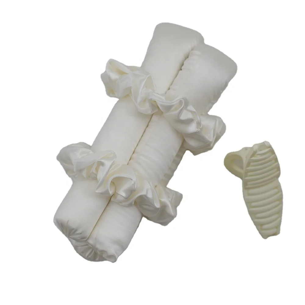 Custom logo Lazy Flexi Rods Magic Hair Curler Without Heat Soft Real Mulberry Silk Headband Curlers