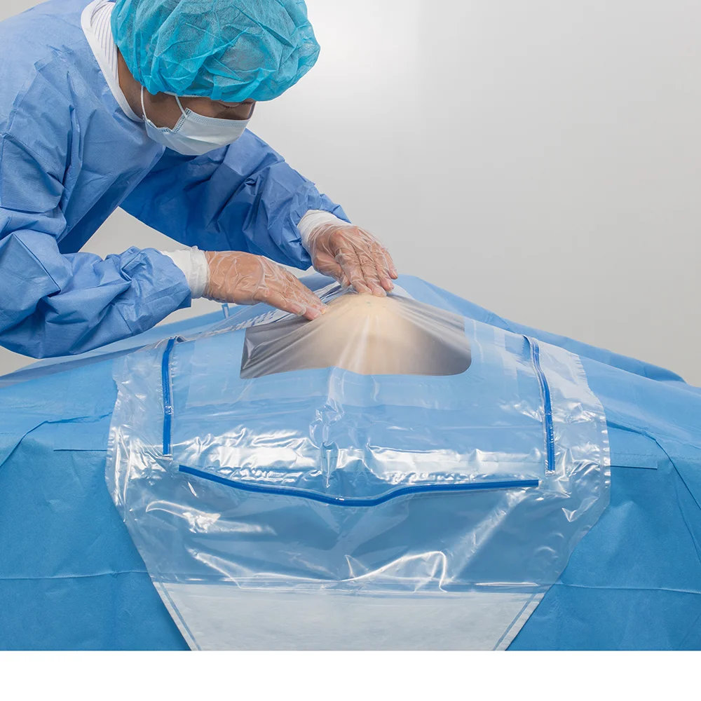 Medical Consumables Craniotomy Surgical Drape Sheet For Brain Surgery With CE ISO13485 Certification