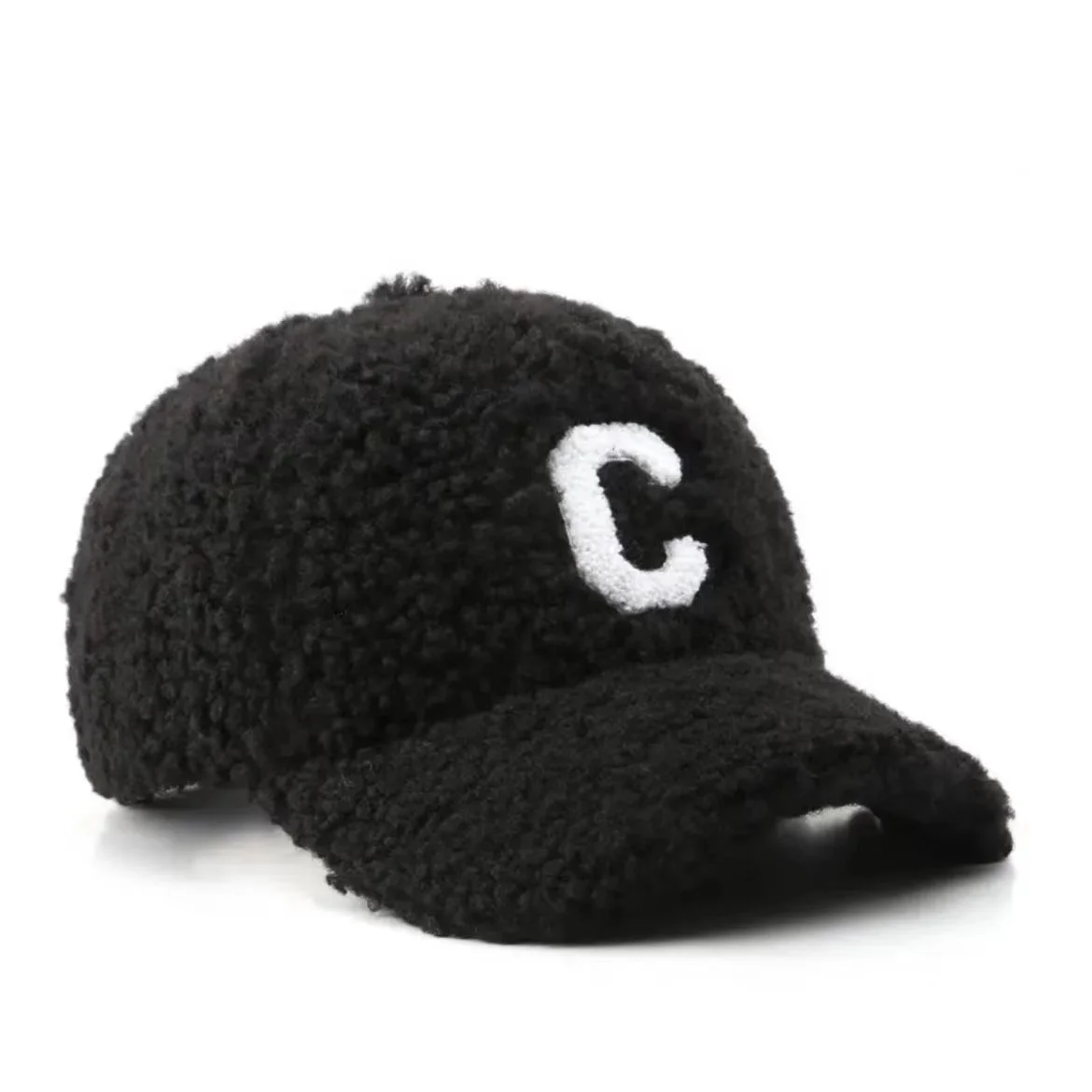 New Style Fashion Winter Warm Polyester Sherpa 6-panel Baseball Cap with Customized Logo