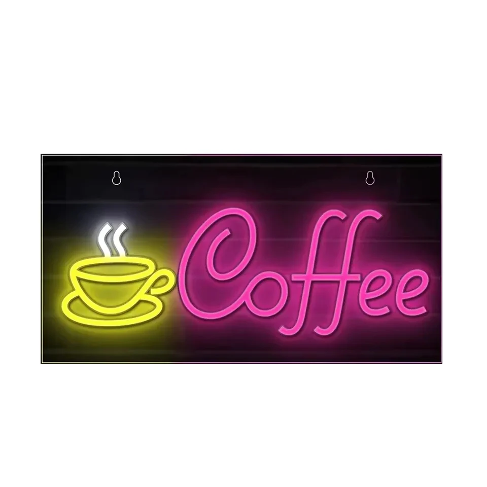 Weicao Coffee Neon Sign Dimmable DC5V USB Acrylic Led Letter Bar Neon Signs Wall Decor Flex Shop Cafe Restaurant Hotel