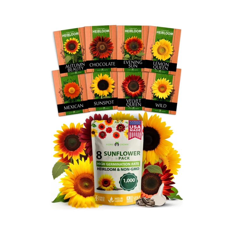 Hot Selling Home Grown 8 Varieties Sun Flower Packets to Plant