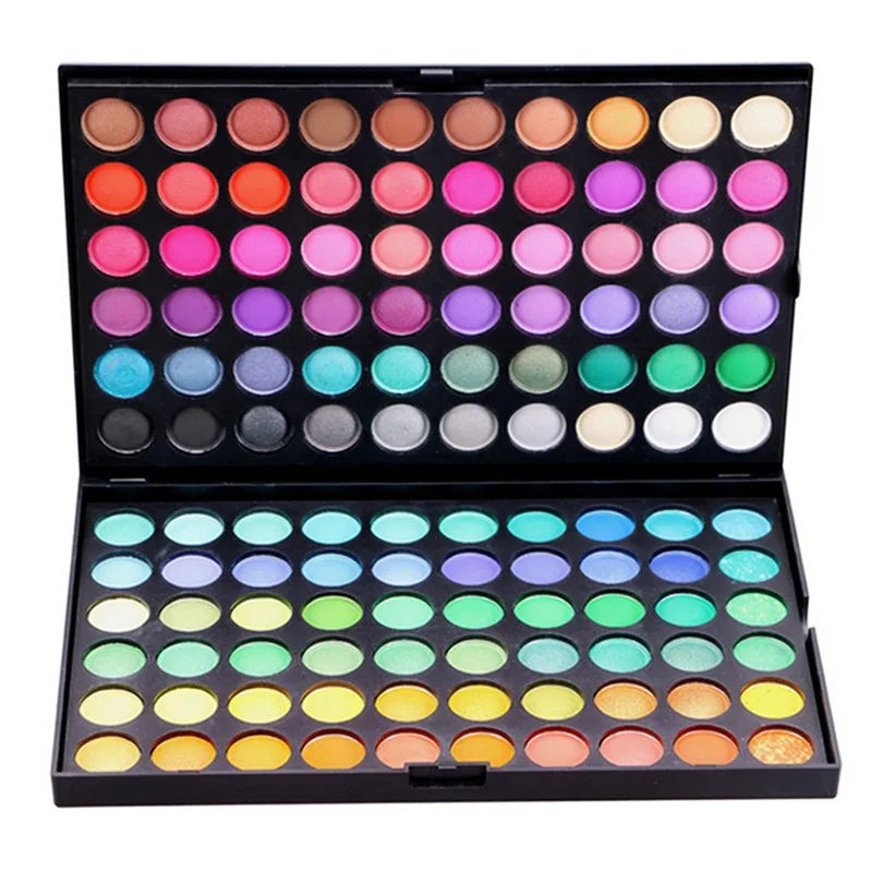 Private label vegan organic eyeshadow palette 120 colour makeup metallic shimmer glitter eyeshadow palette