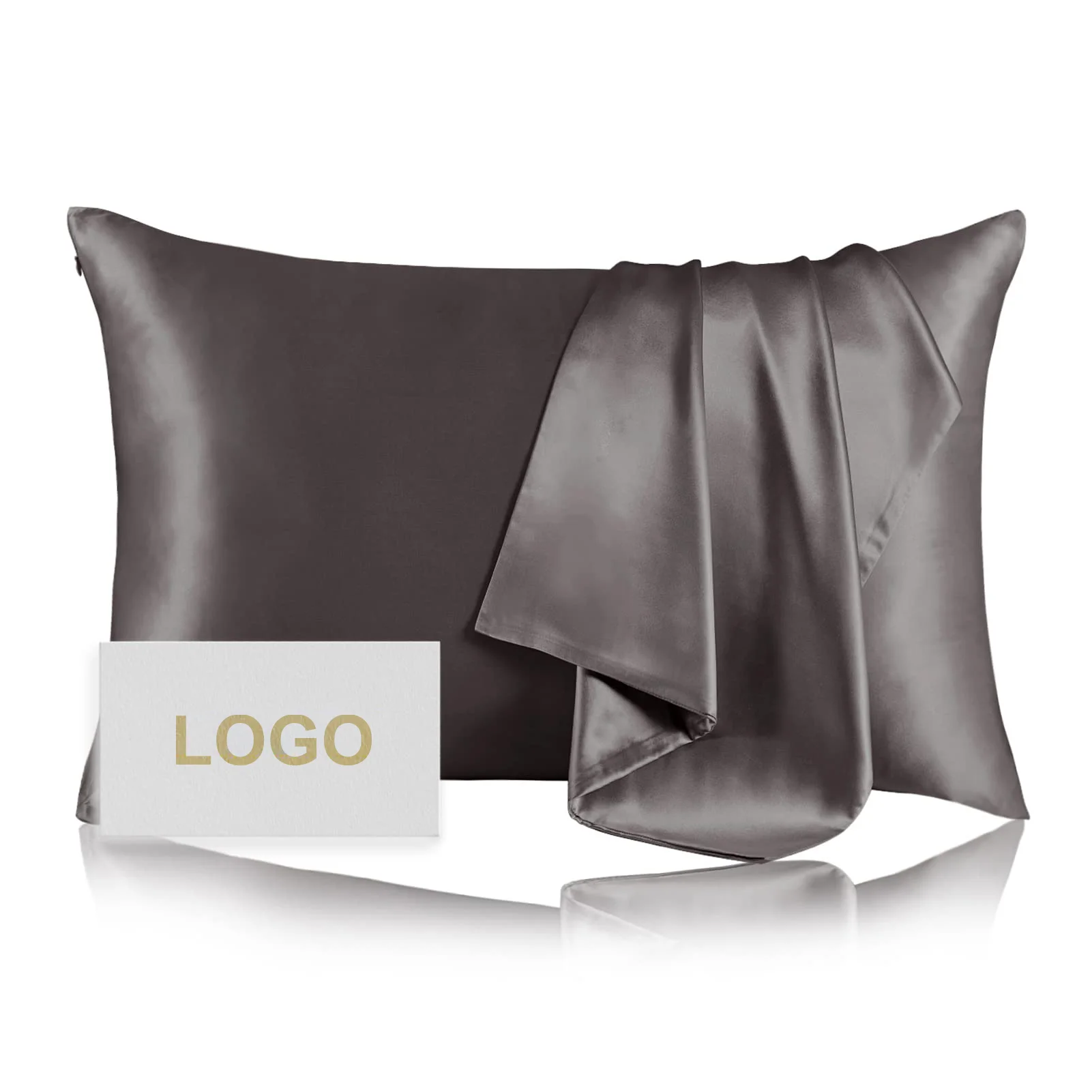 Luxury pure 100% mulberry natural silk pillowcase with zipper or envelope silk pillow case