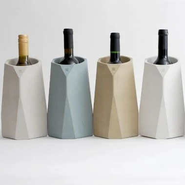 Креативная бетонная Винная стойка с многоугольным декором для дома