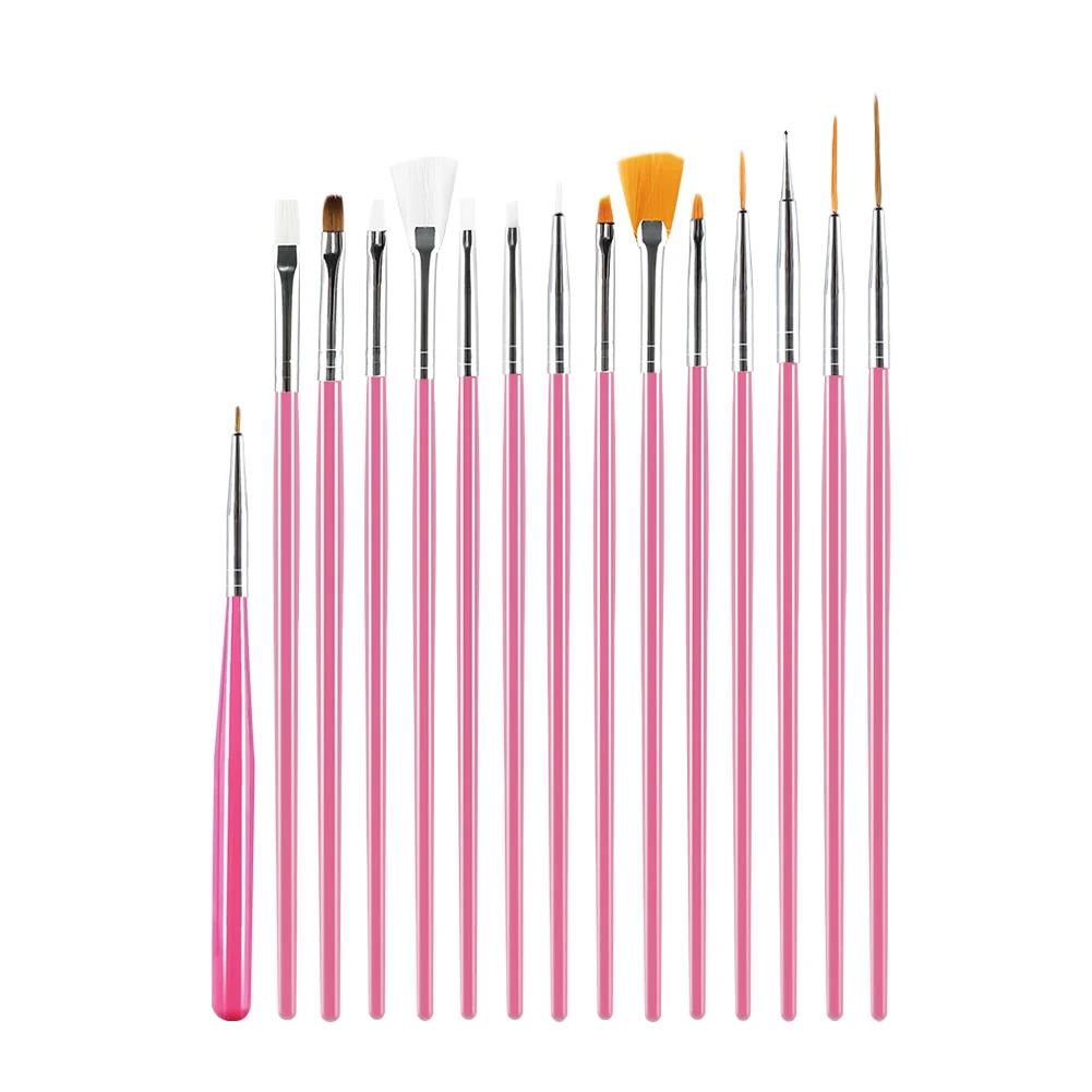 Wholesale High Quality 15Pcs Nail Brush Set Nail Paint Pen Nail Tools COSCELIA For Painting Patterns sample