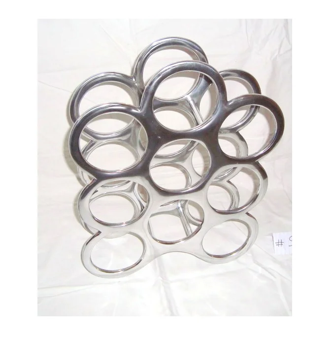 Modern Look Iron Bar Table with Wine Bottle Holder Stand