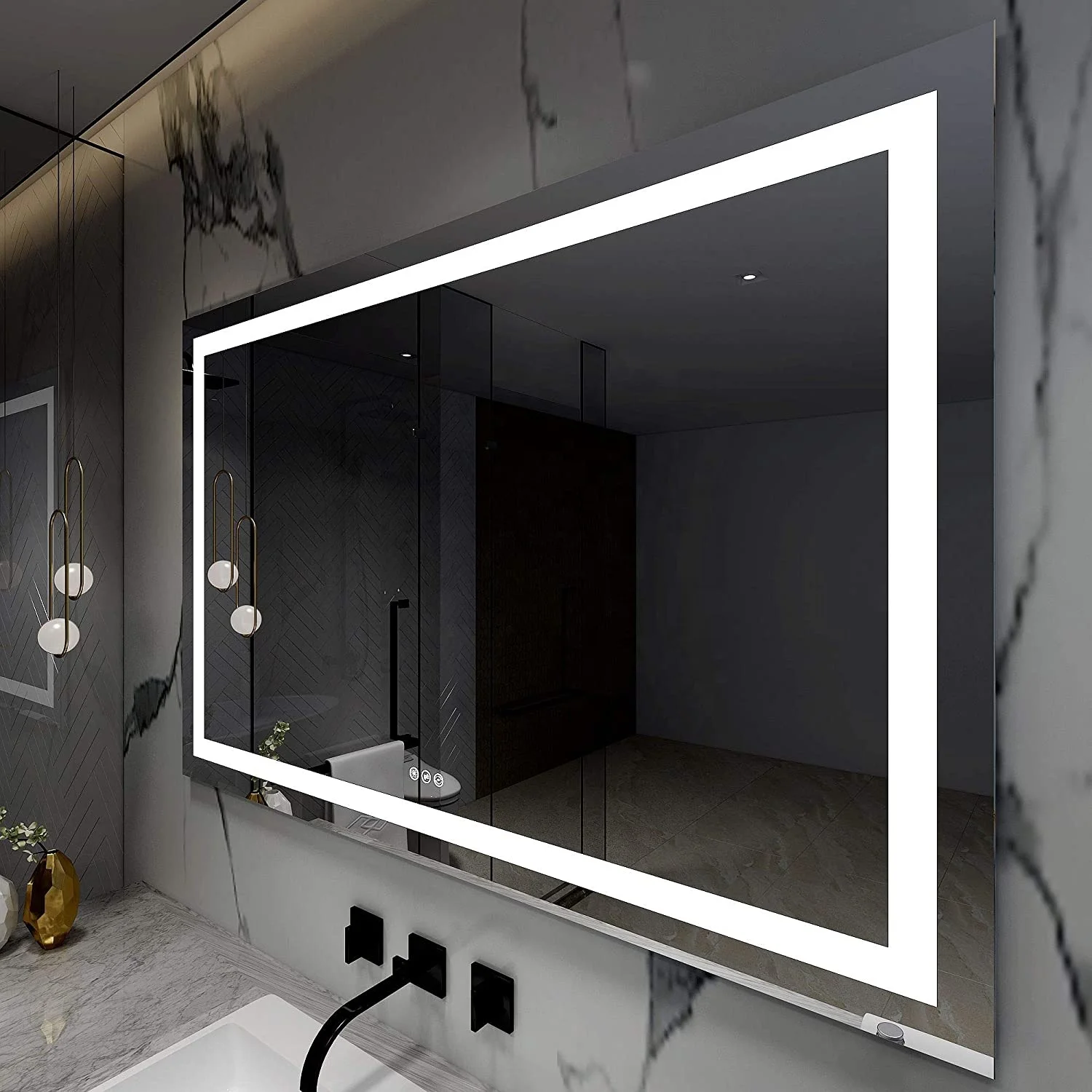 Smart LED Washingroom Mirror Waterpoof Frameless Bathroom Led Lighting Mirror